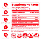 novomins Creatine Monohydrate Gummies close-up of gummies