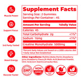 novomins Creatine Monohydrate Gummies close-up of gummies