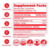 novomins Creatine Monohydrate Gummies close-up of individual gummies