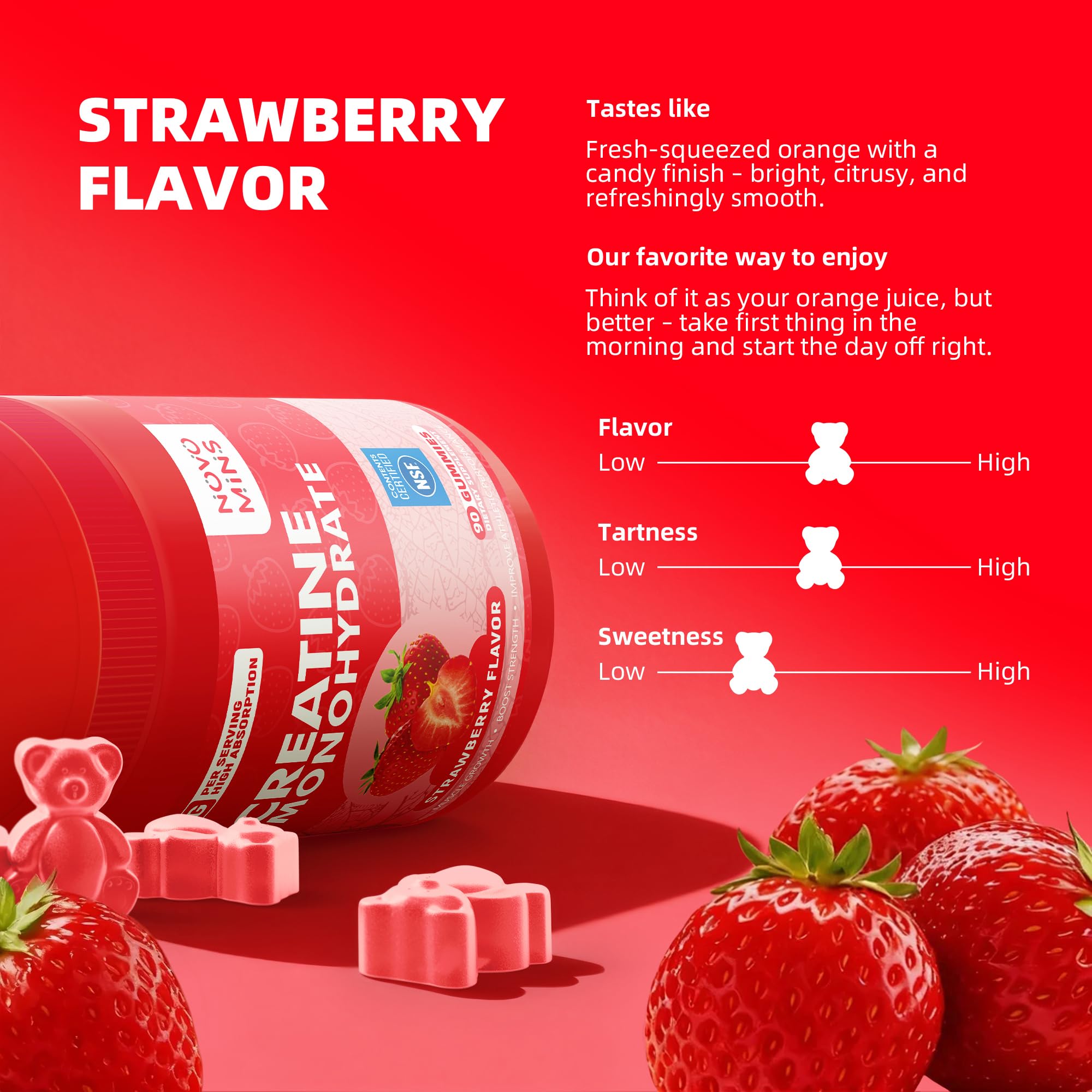 novomins Creatine Monohydrate Gummies ingredients list
