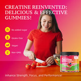 novomins Creatine Monohydrate Gummies lifestyle scene with fitness gear