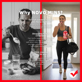 novomins Creatine Monohydrate Gummies with a measuring spoon