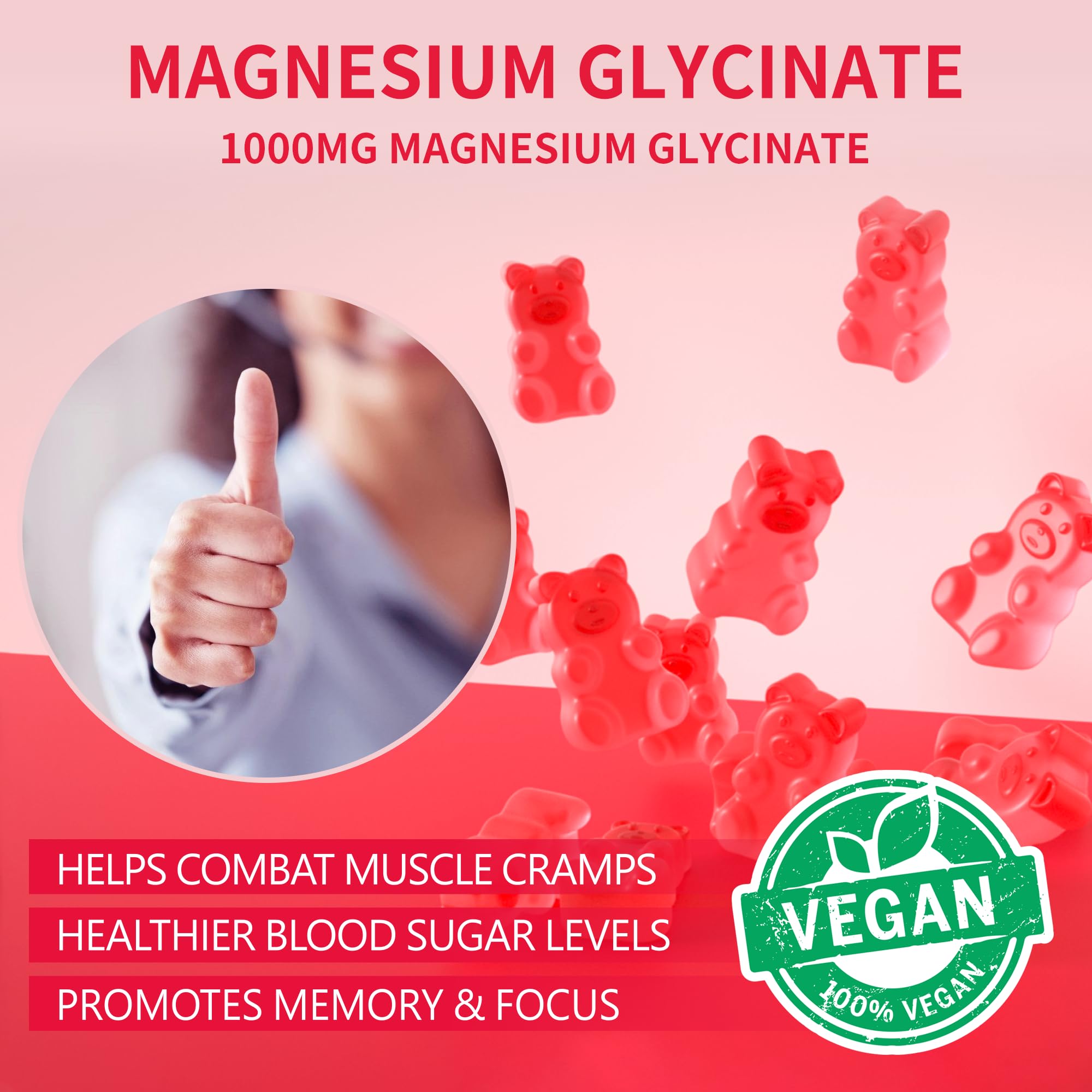 novomins Magnesium Gummies 1000mg with natural raspberry flavour