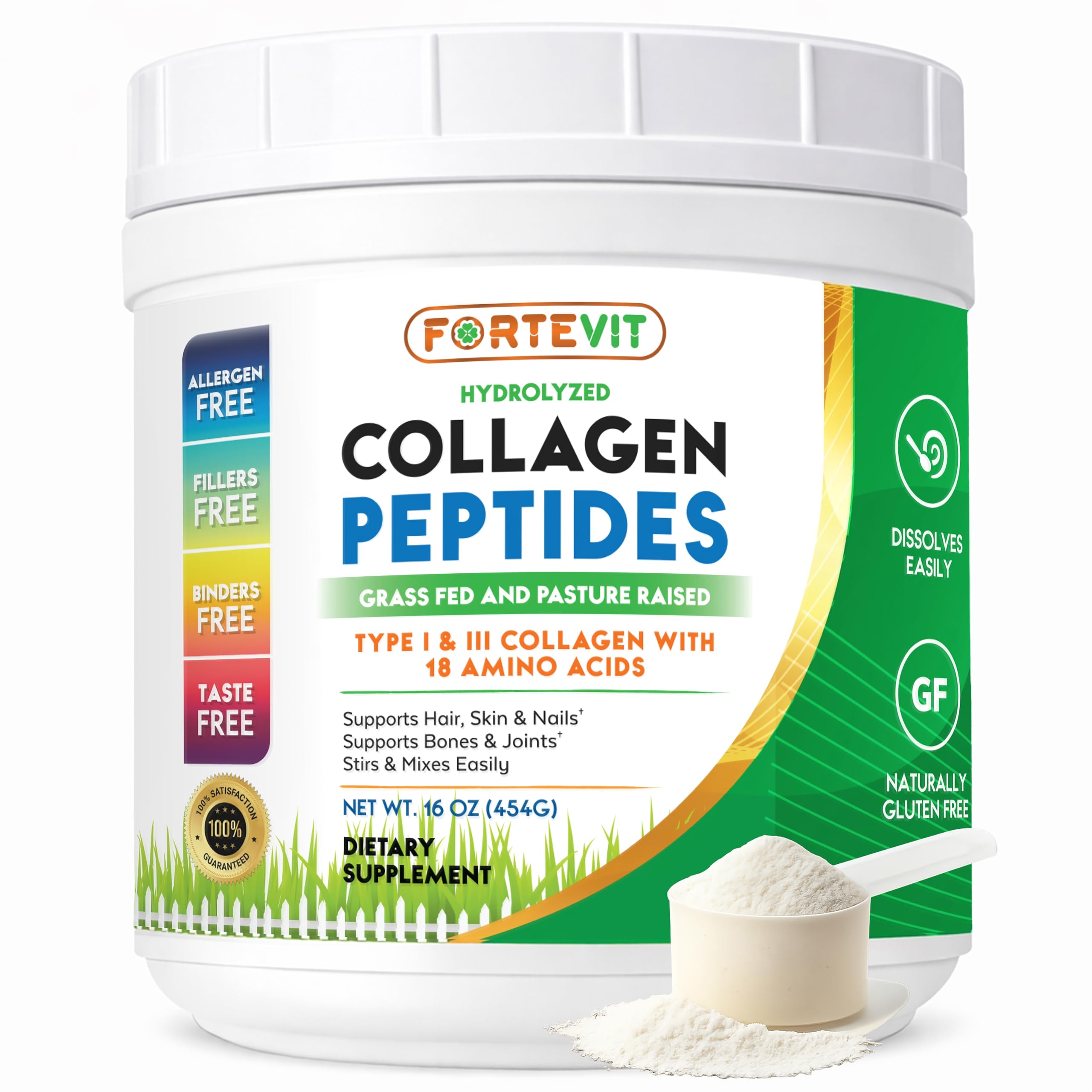 NOVONEX Collagen Peptides Powder 557g front view