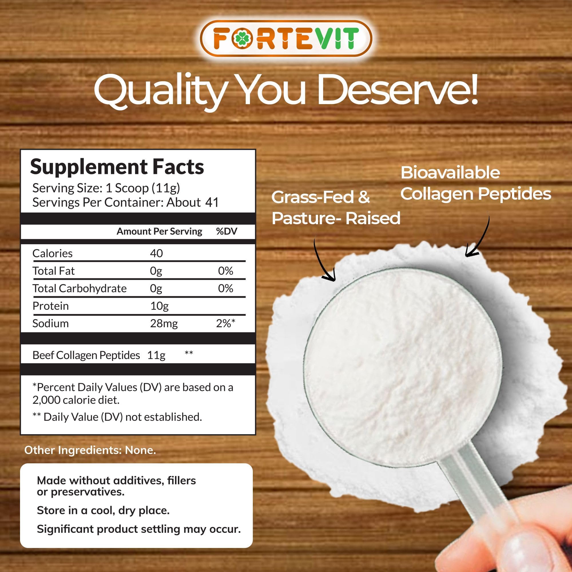 NOVONEX Collagen Peptides Powder with measuring scoop