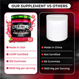 Novure Creatine Gummies displayed on a gym bench
