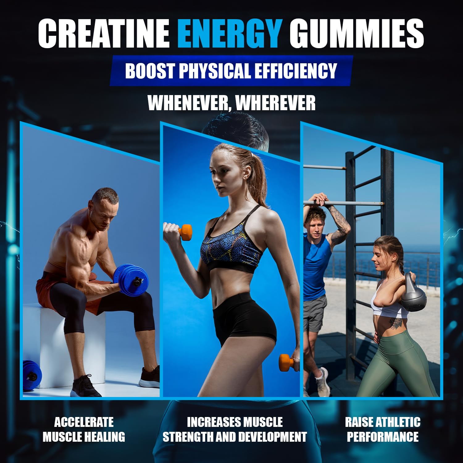 Novure Creatine Gummies in a travel bag