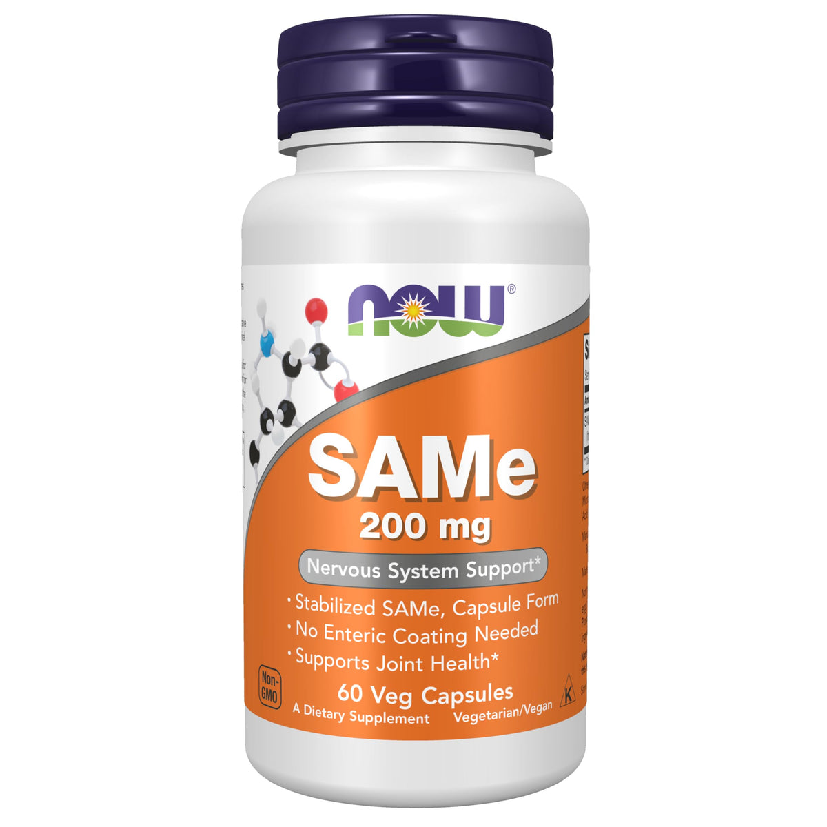 NOW Foods 5-HTP Supplement 200mg 60 Veg Capsules front view