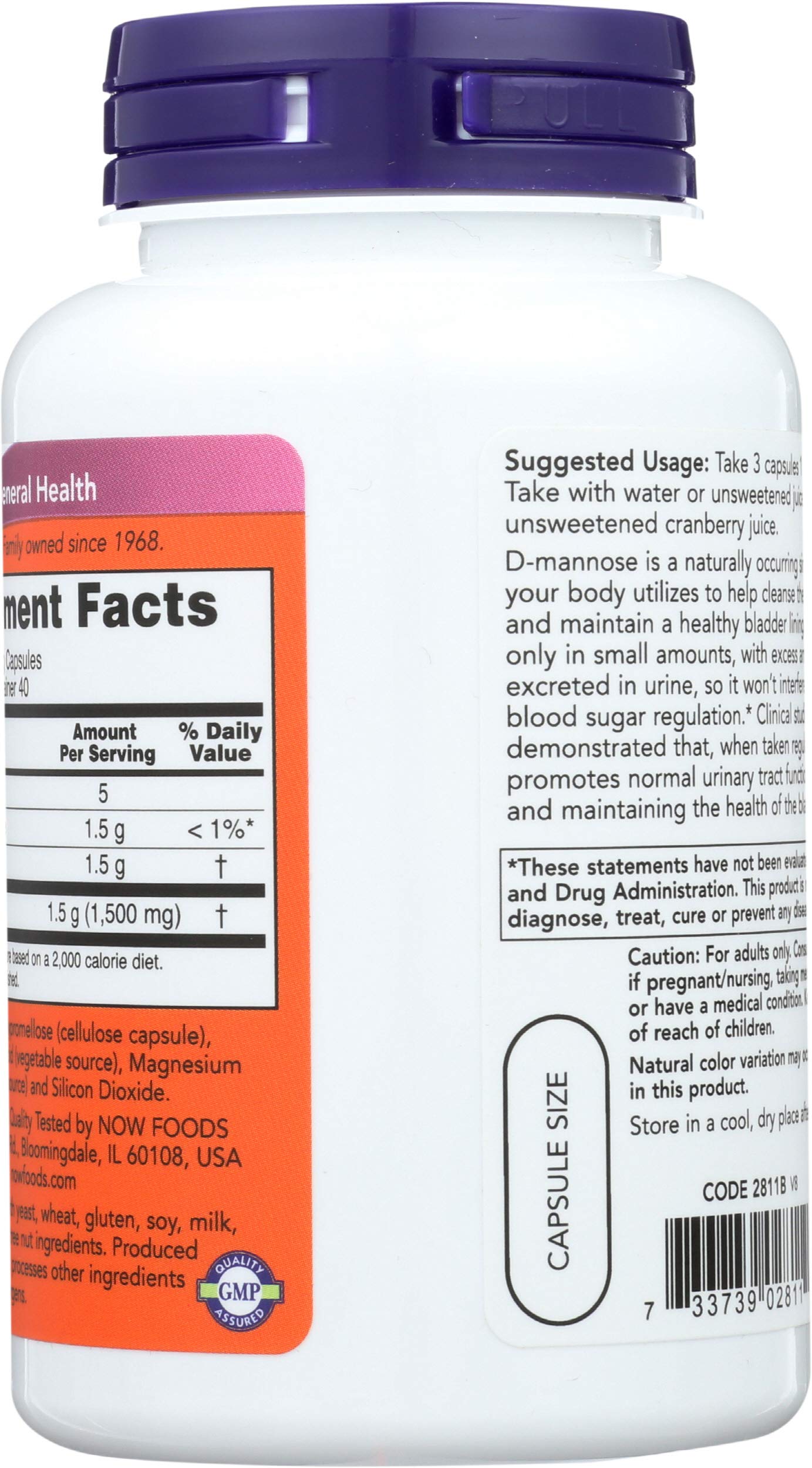 NOW Foods 5-HTP Supplement capsules close-up