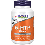 NOW Foods 5-HTP Vegan Capsules 100mg front view