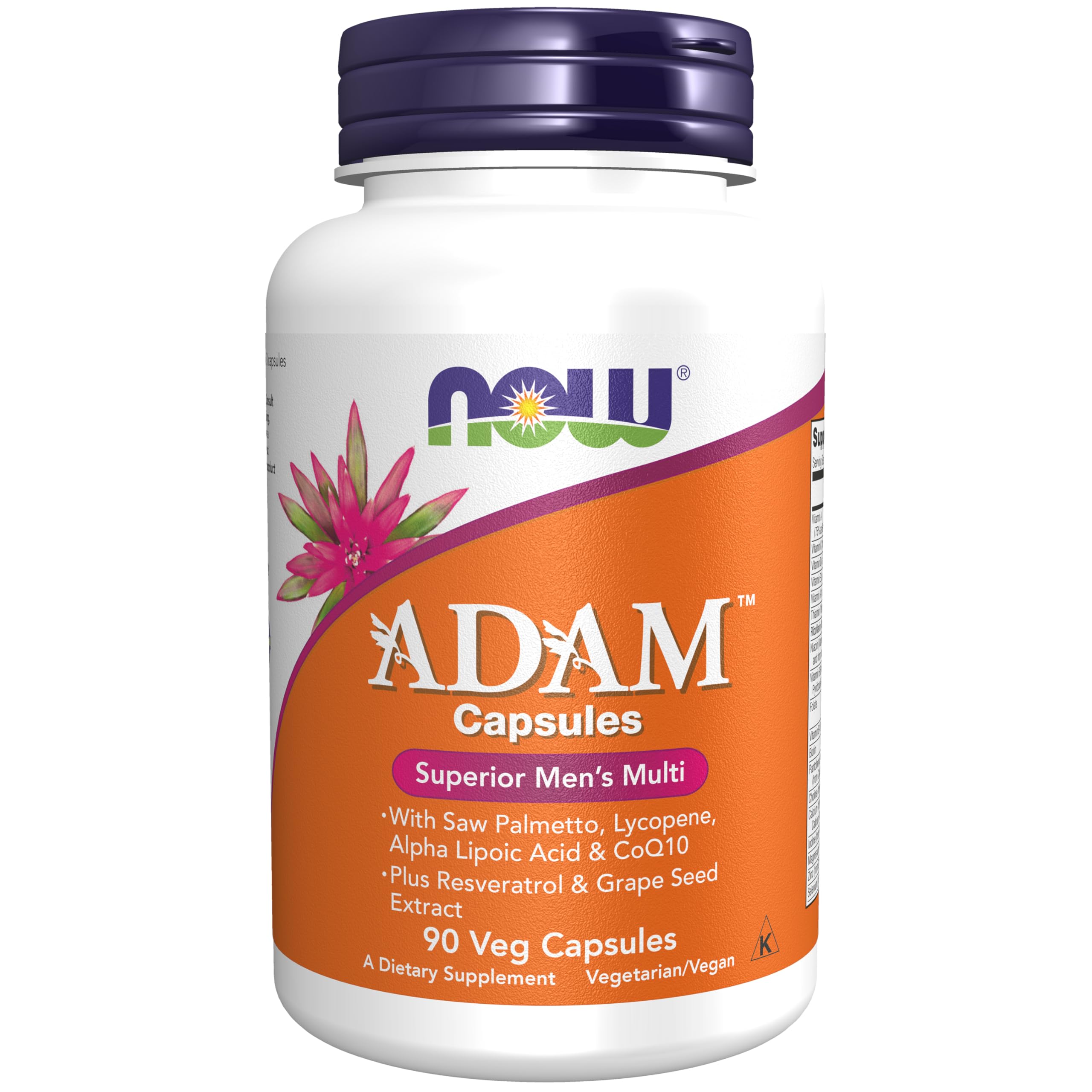 NOW Foods ADAM Men's Multivitamin 110g veggie capsules front view