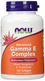 NOW Foods Advanced Gamma E Complex Vitamin E 120 Softgels front view