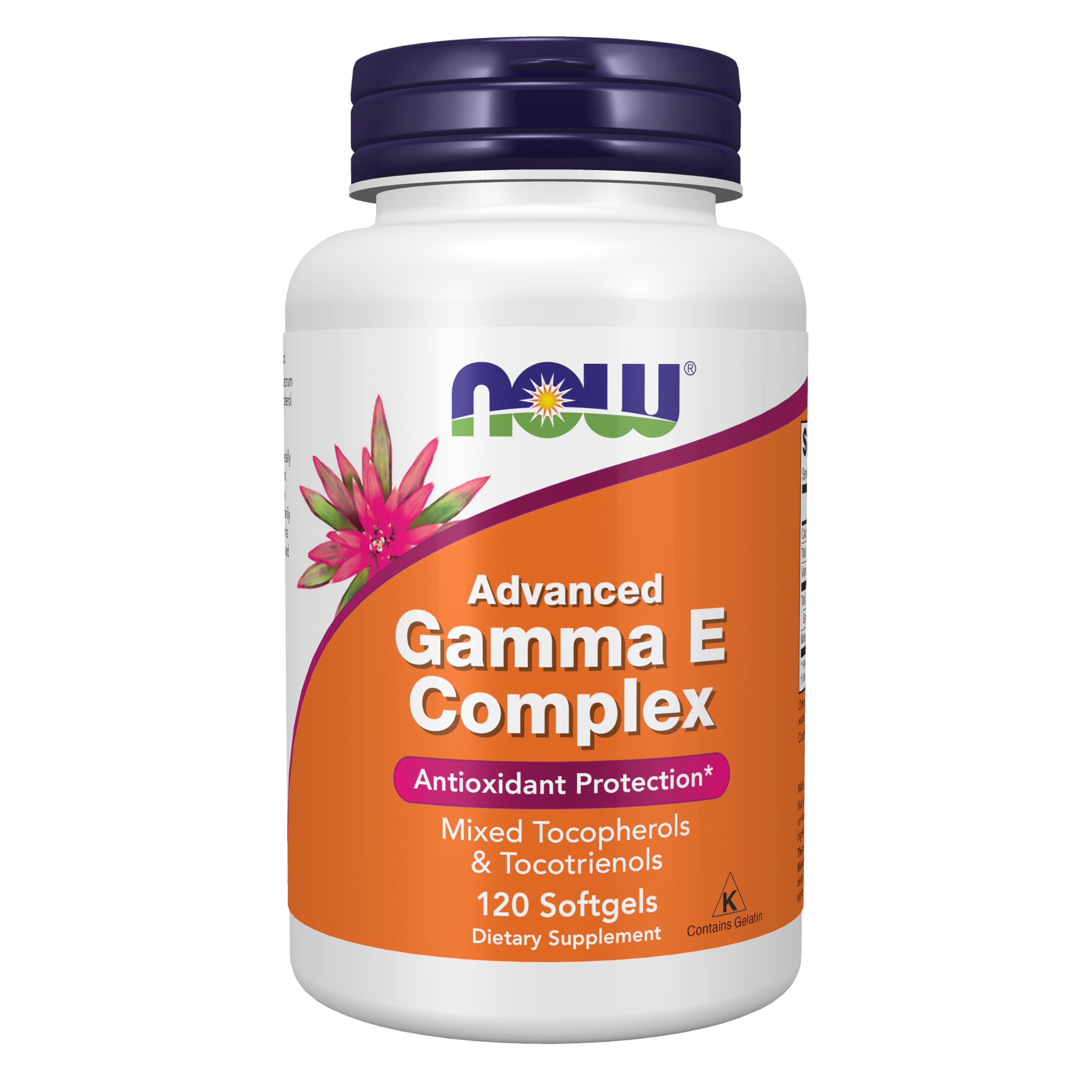 NOW Foods Advanced Gamma E Complex Vitamin E 300mg softgels front view