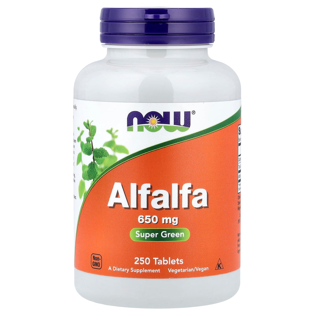 NOW Foods Alfalfa 10 Grain 250 Tabs front view