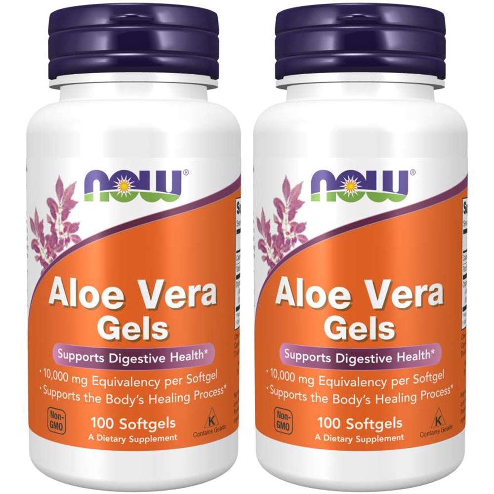 NOW Foods Aloe Vera Softgels 100 count front view