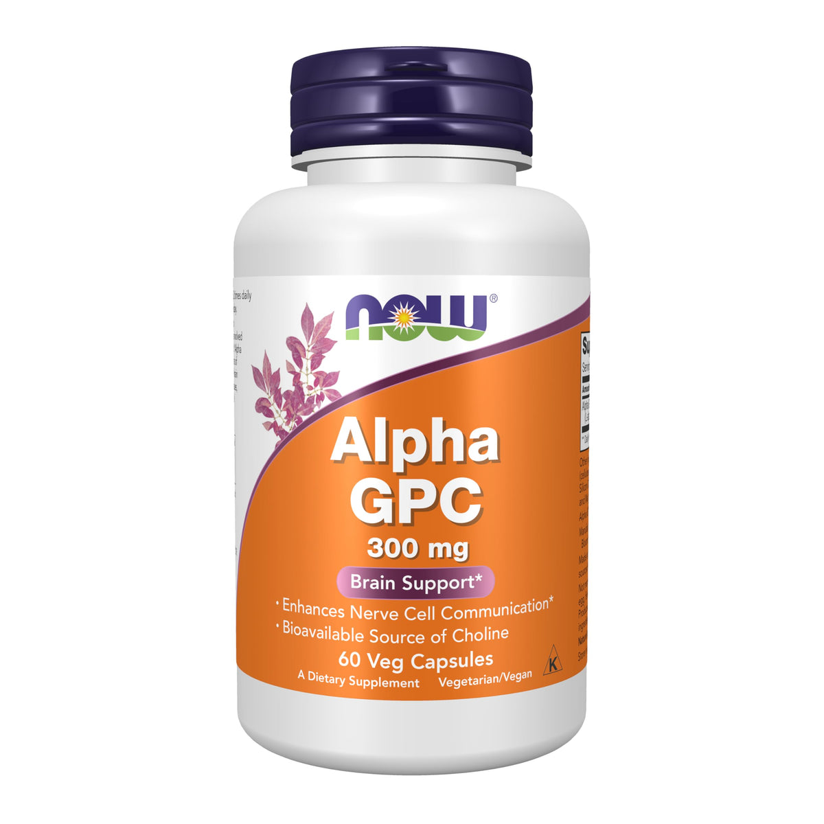 NOW Foods Alpha GPC Choline Supplement 163g front view