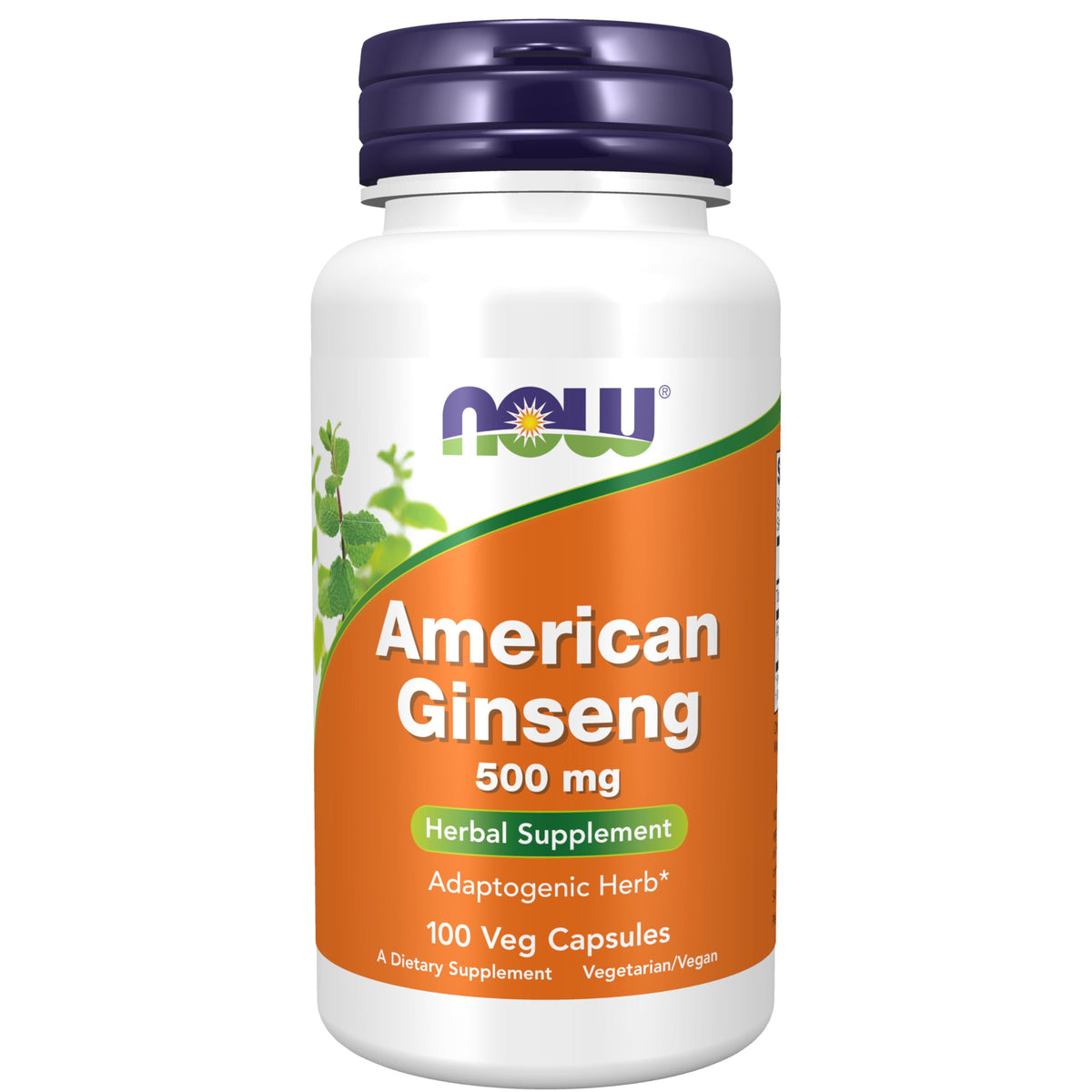 NOW Foods American Ginseng Herbal Supplement 95g front view