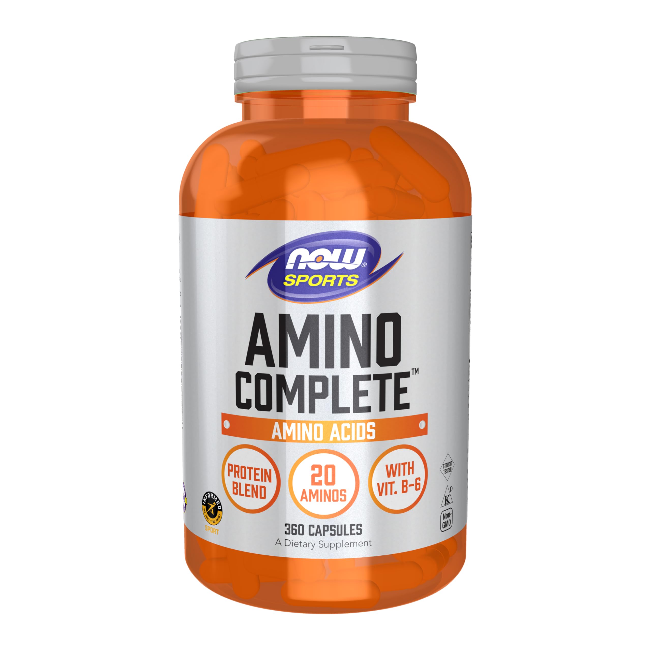 NOW Foods Amino Complete BCAA Supplement 300g front view