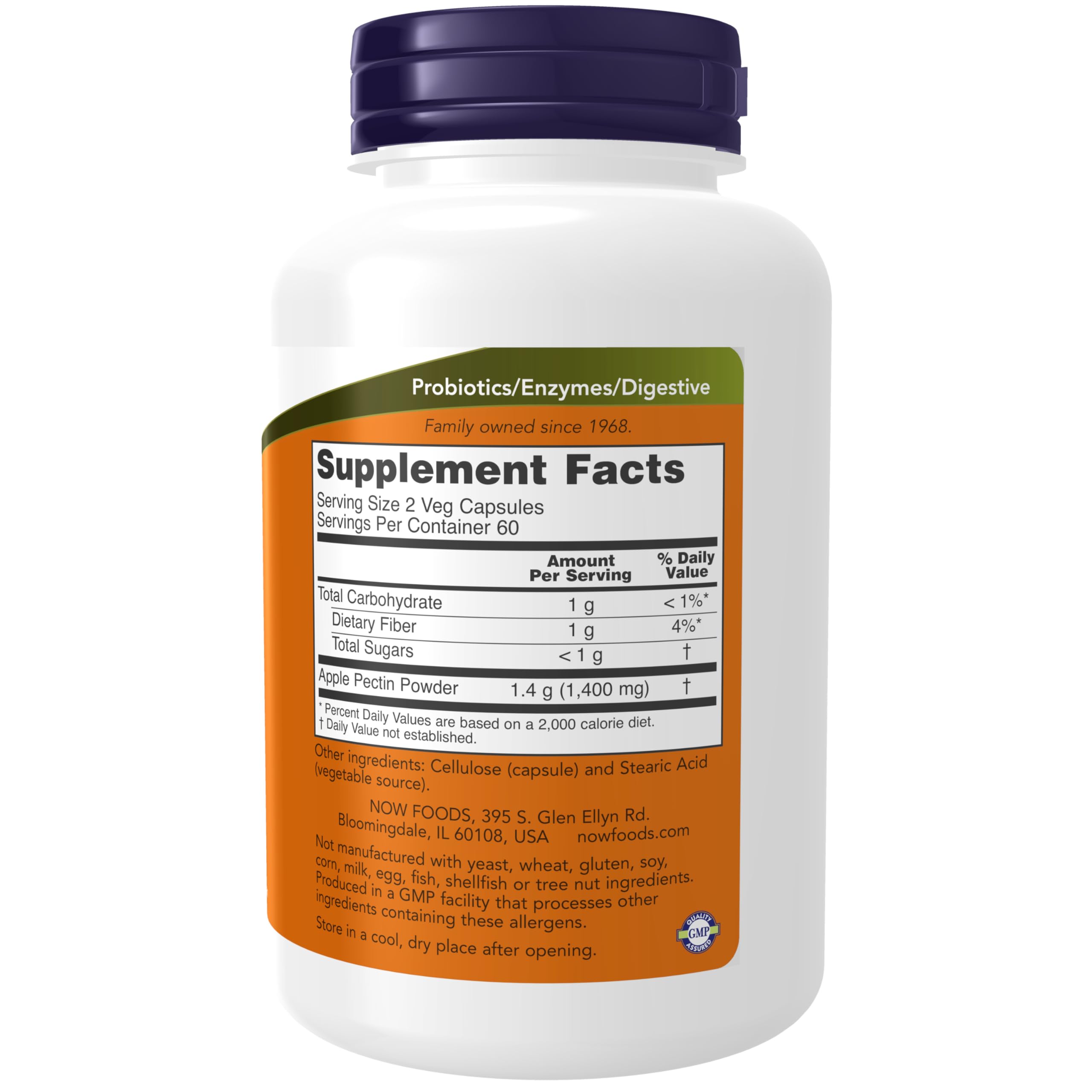 NOW Foods Apple Pectin 700mg packaging with label