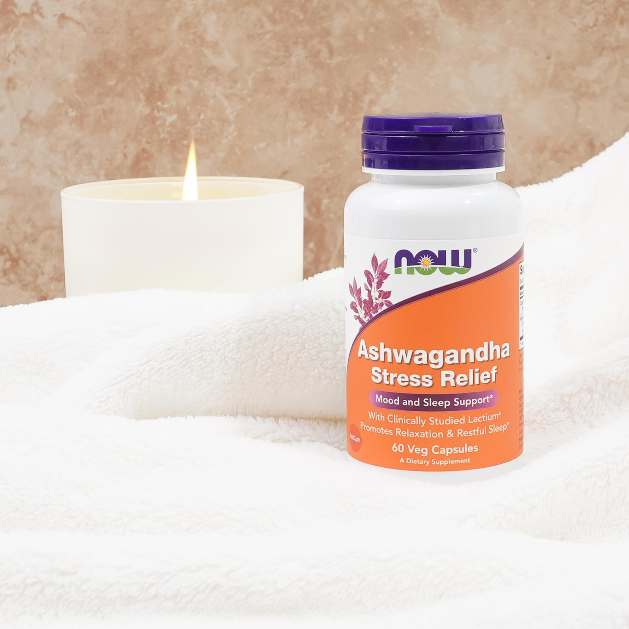 NOW Foods Ashwagandha daily wellness packaging details
