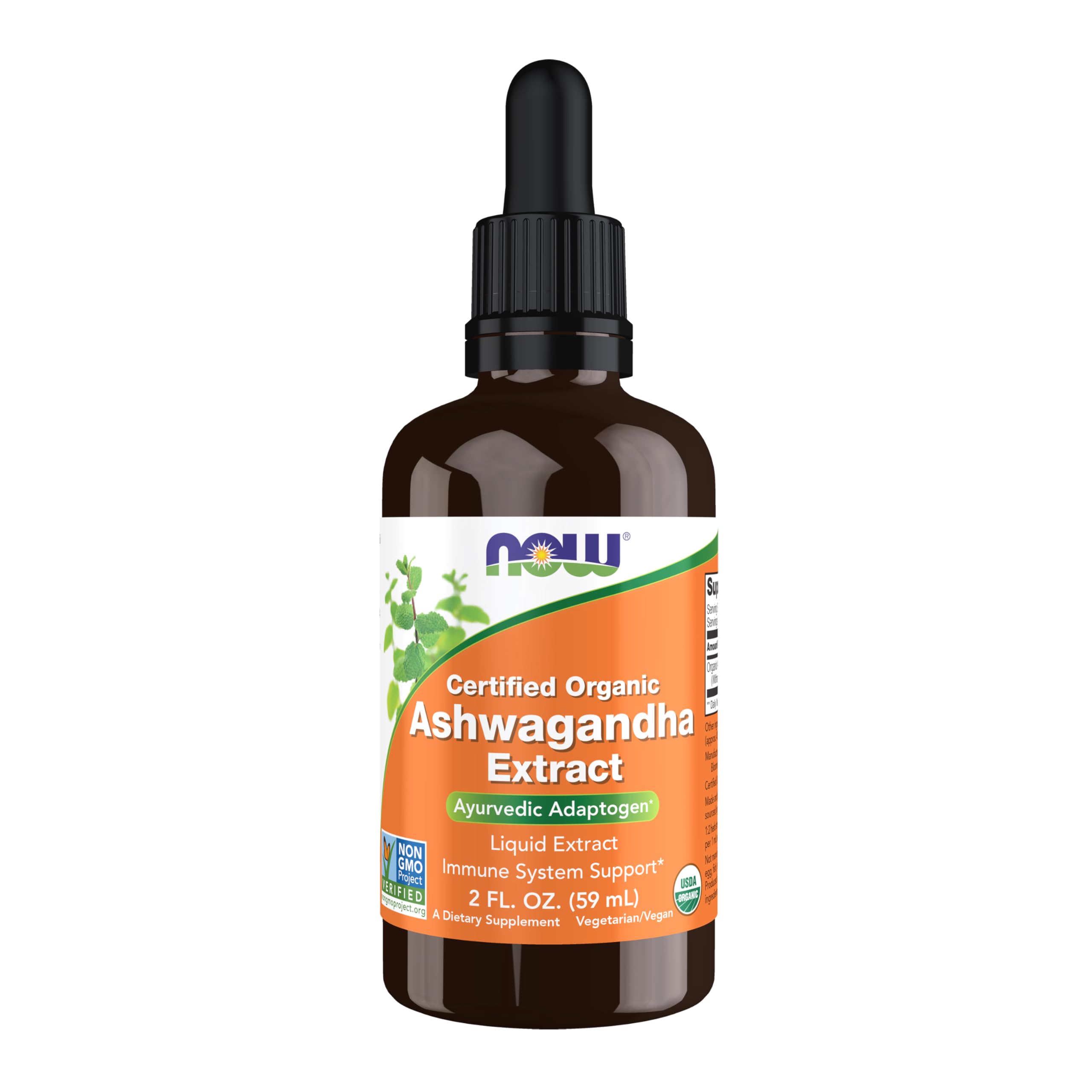 NOW Foods Ashwagandha Liquid Extract 59g front view