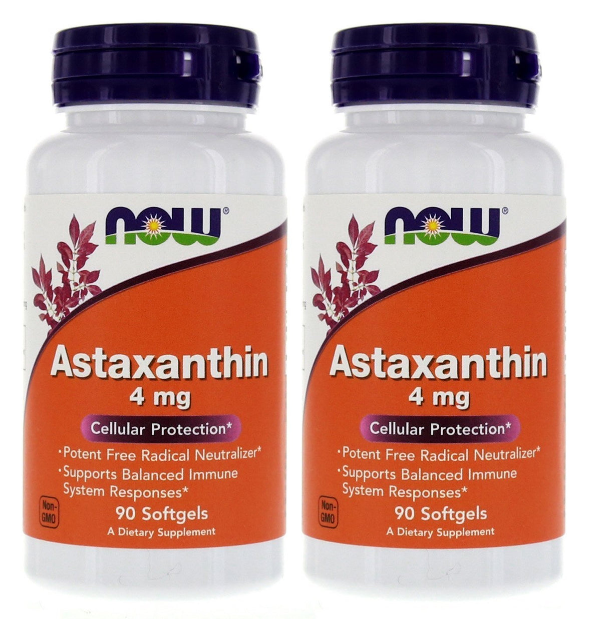 NOW Foods Astaxanthin Softgels 90 Count front view