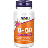 NOW Foods B-50 Complex 100 Tablets front view