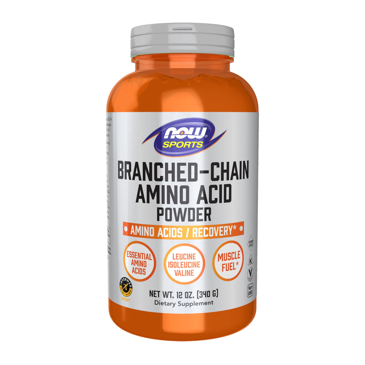 NOW Foods BCAA Powder 340g front view