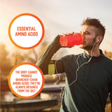 NOW Foods BCAA Powder 340g on a gym bench