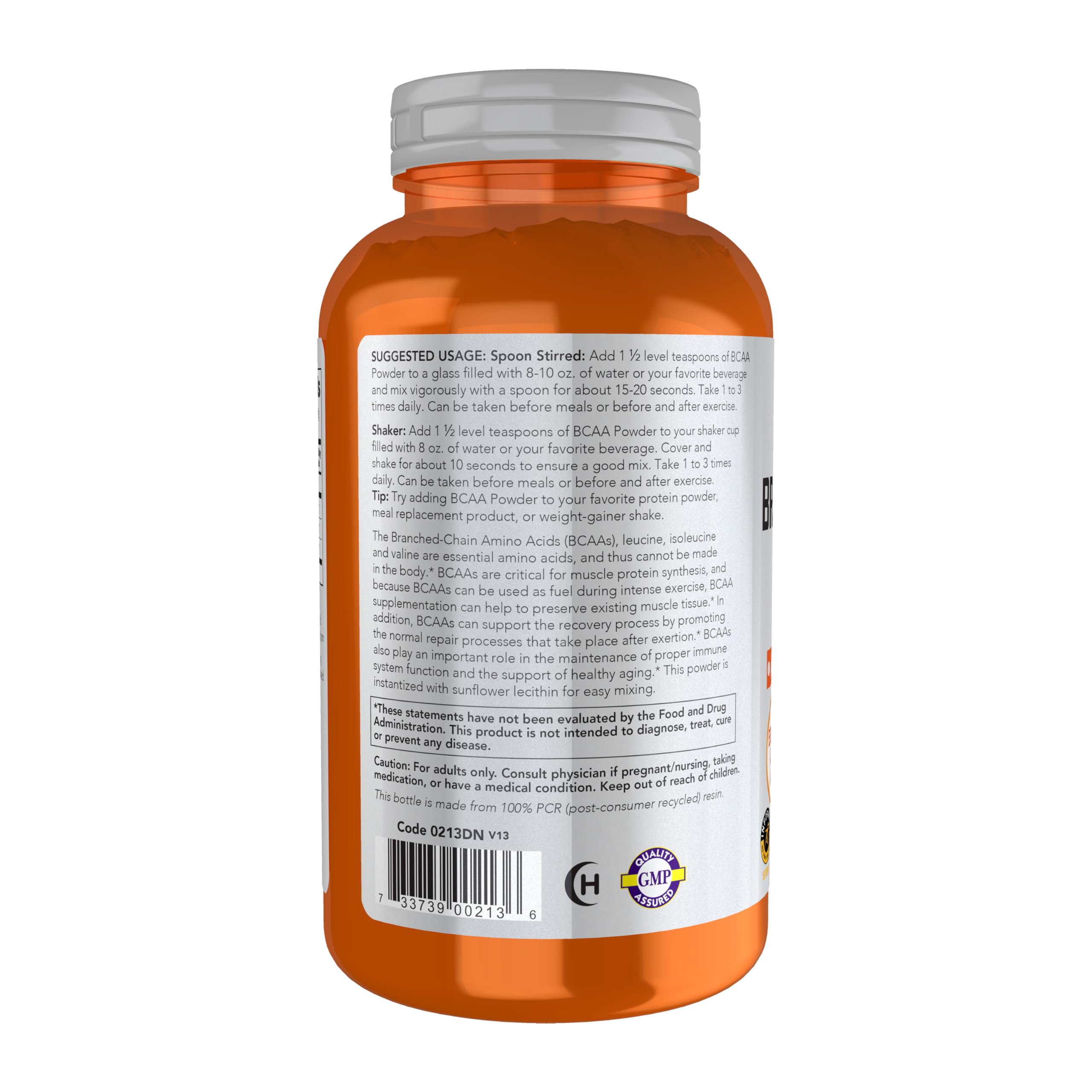 NOW Foods BCAA Powder 340g packaging