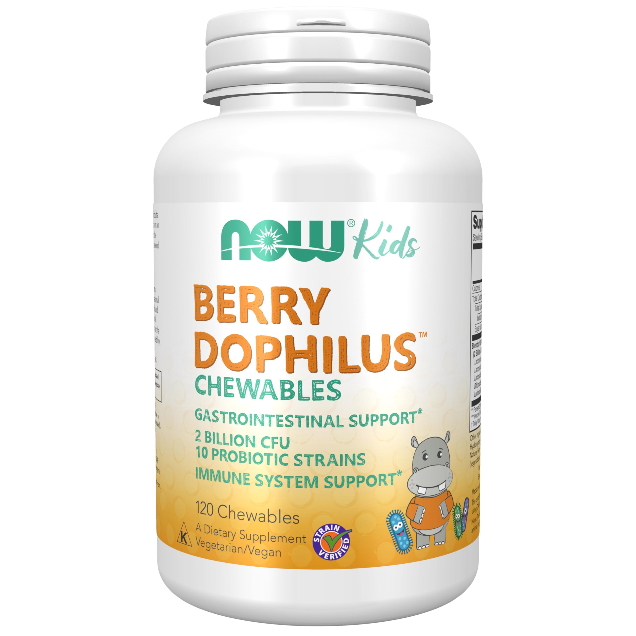 NOW Foods BerryDophilus probiotic front view with packaging