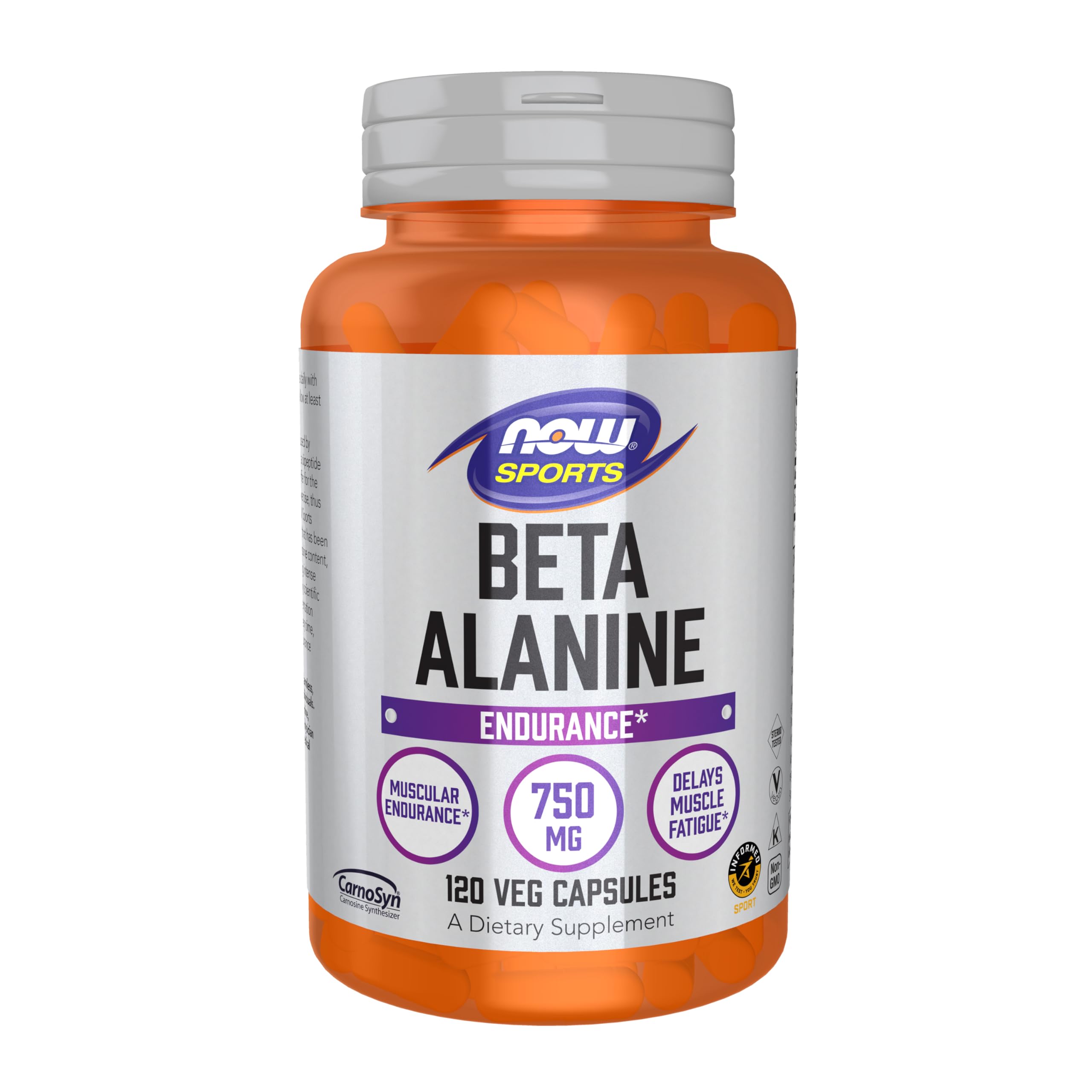 NOW Foods Beta-Alanine Vegan Capsules front view
