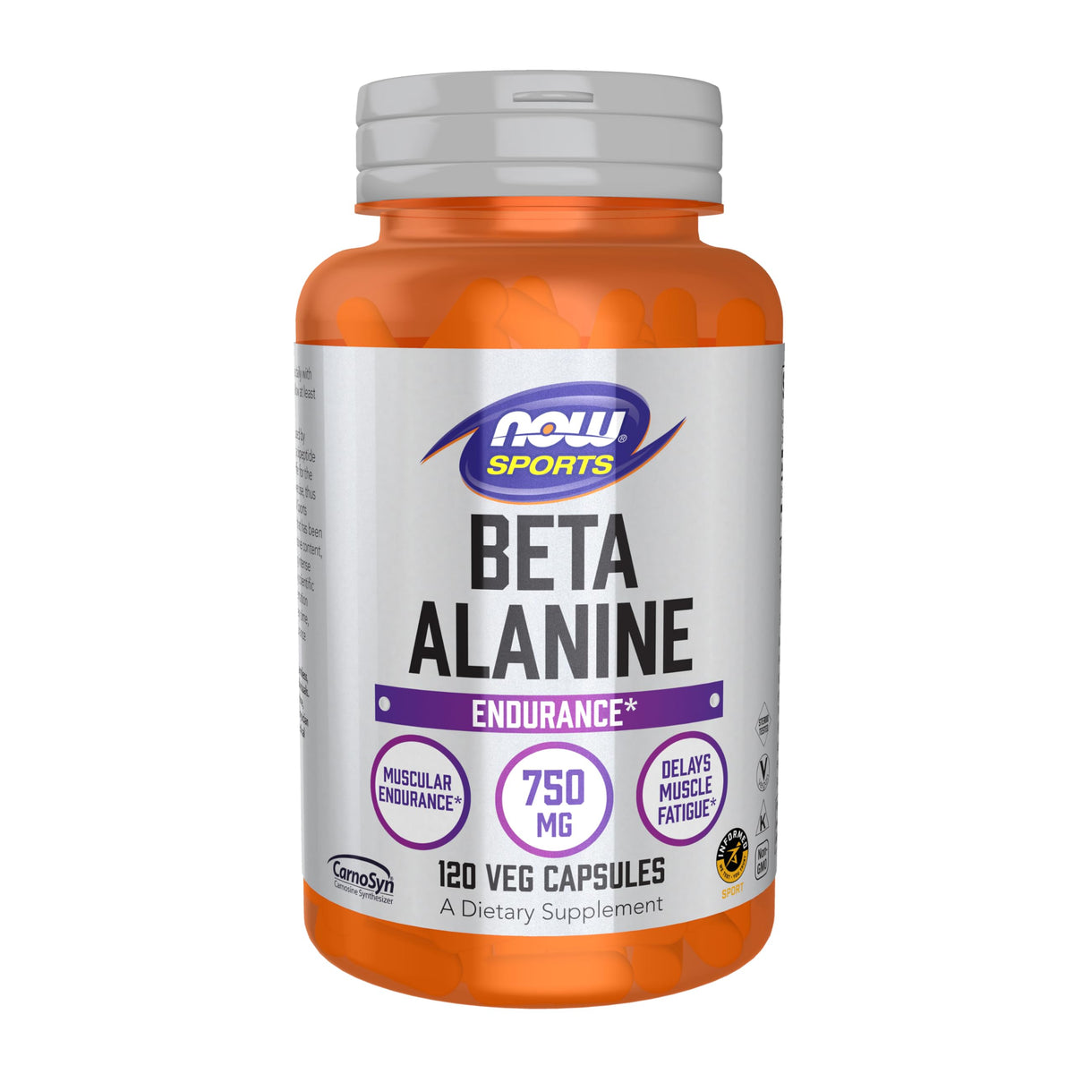 NOW Foods Beta-Alanine Vegan Capsules front view