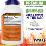 NOW Foods Betaine HCl 648mg 240 Veg Capsules packaging