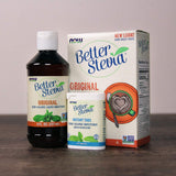 NOW Foods BetterStevia 558g with a measuring spoon for serving