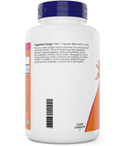 NOW Foods Biotin 10,000 mcg Veg Caps back view with ingredients