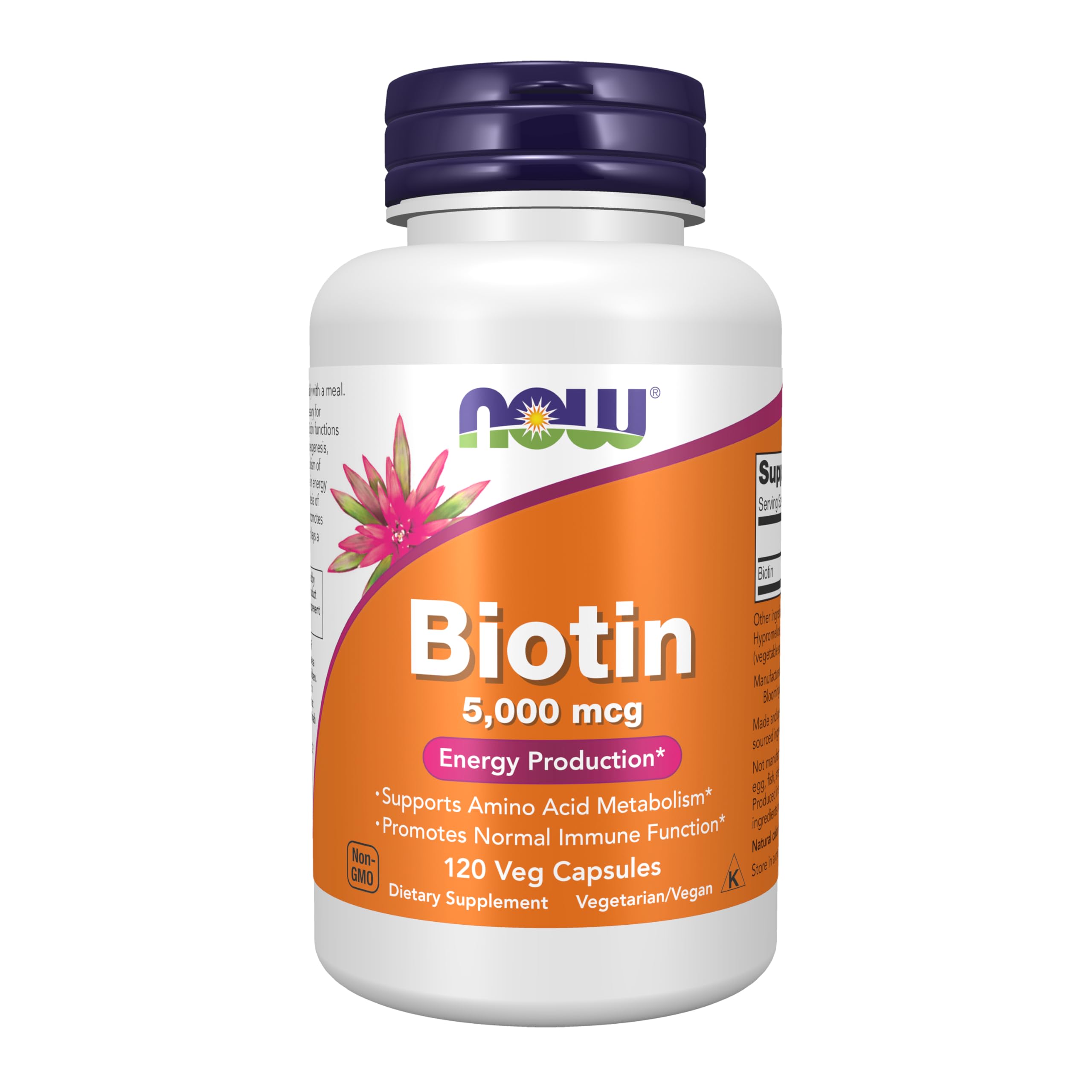 NOW Foods Biotin 68g front view of packaging
