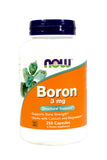NOW Foods Boron 3 mg 250 Capsules front view