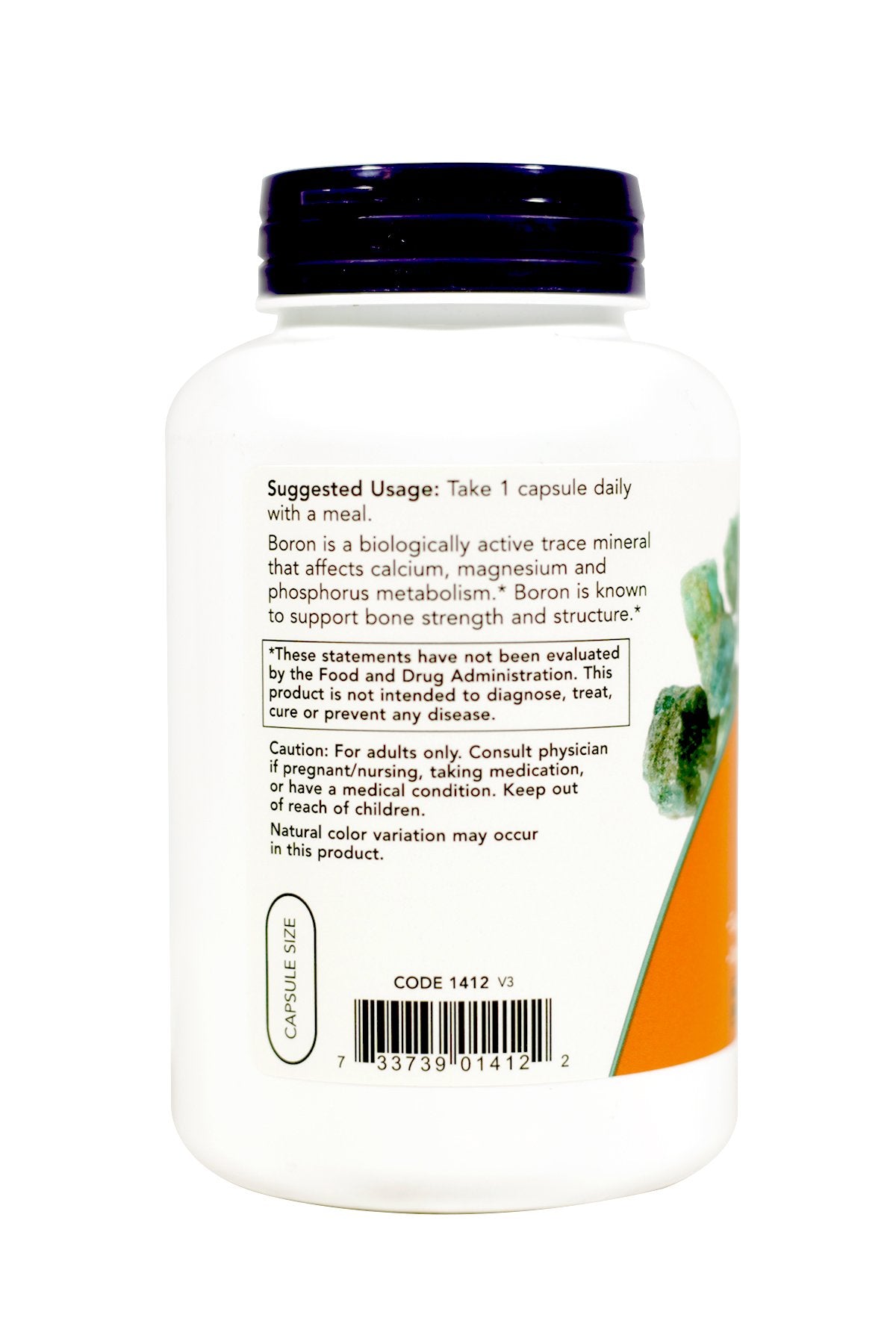 NOW Foods Boron 3 mg 250 Capsules pack of 2