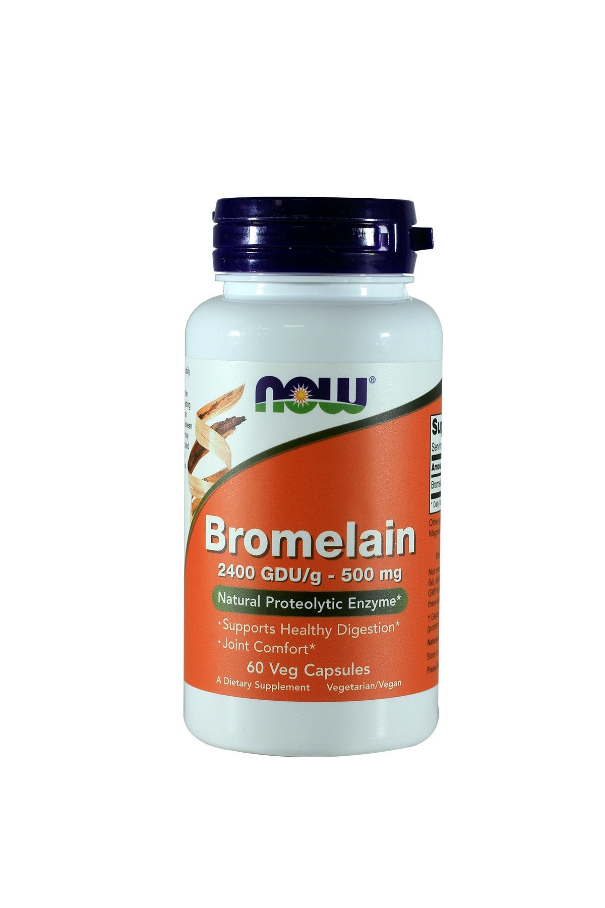NOW Foods Bromelain 132g front view of packaging