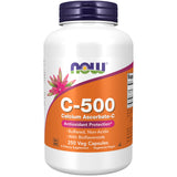 NOW Foods C-500 Calcium Vitamin C 250g front view
