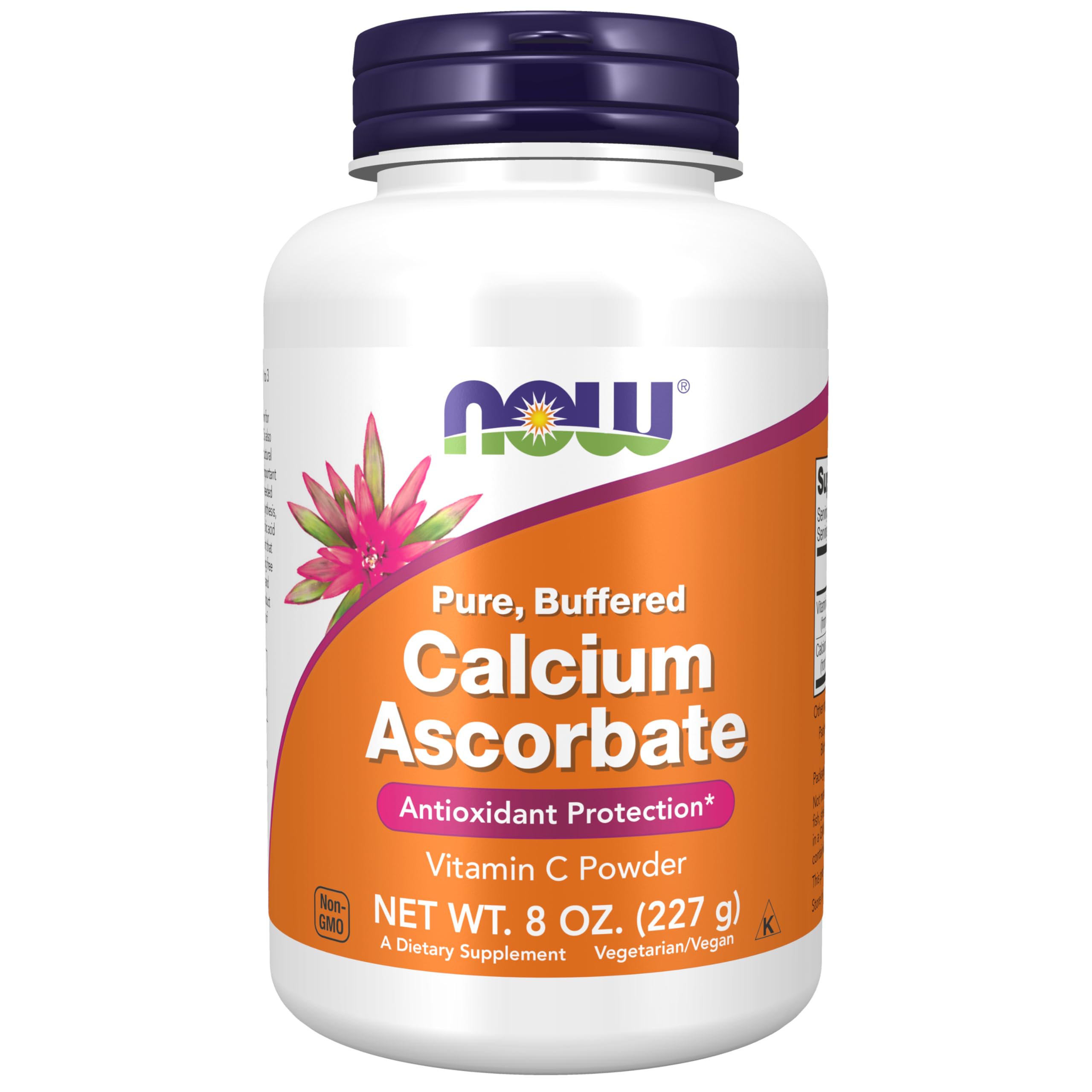 NOW Foods Calcium Ascorbate Vitamin C Powder front view