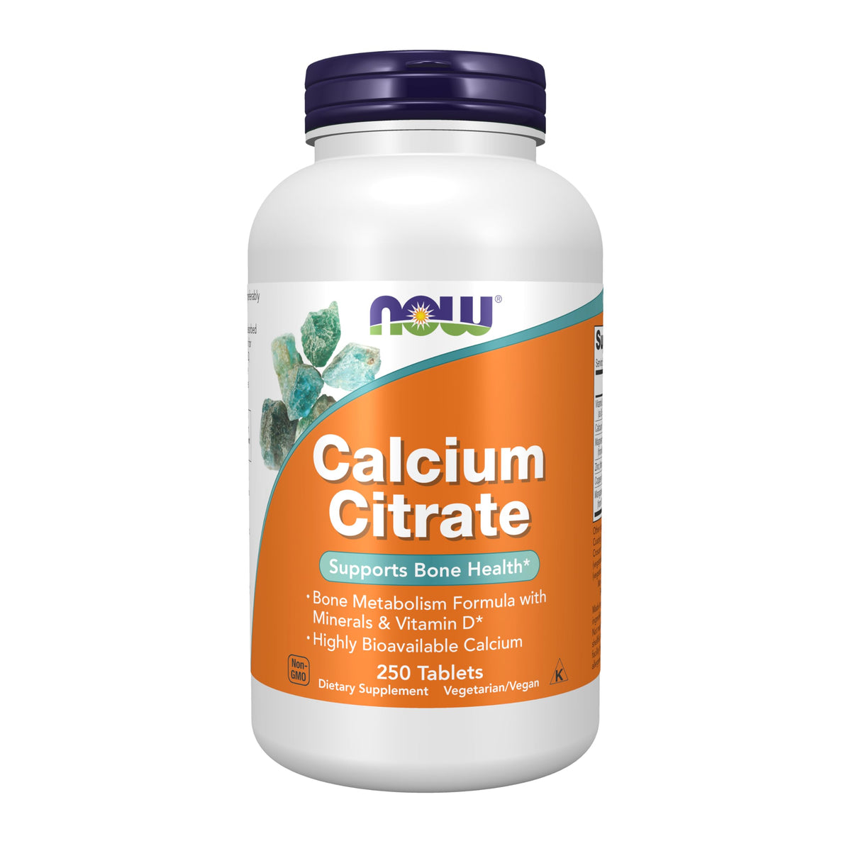 NOW Foods Calcium Citrate 600mg Tablets front view