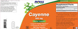 NOW Foods Cayenne Pepper 500 mg capsule close-up