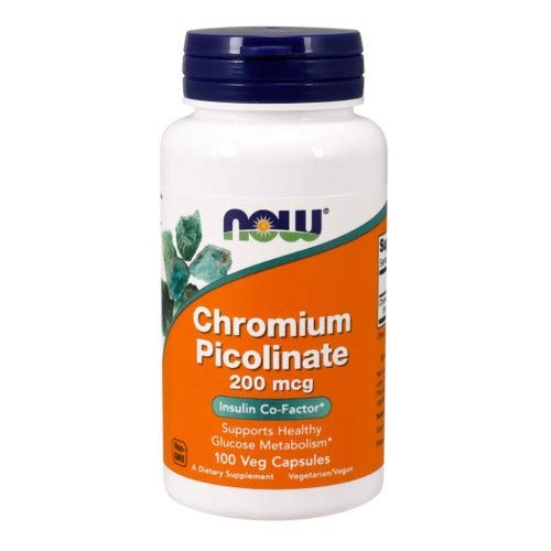 NOW Foods Chromium Picolinate 200mcg 100 Capsules with packaging
