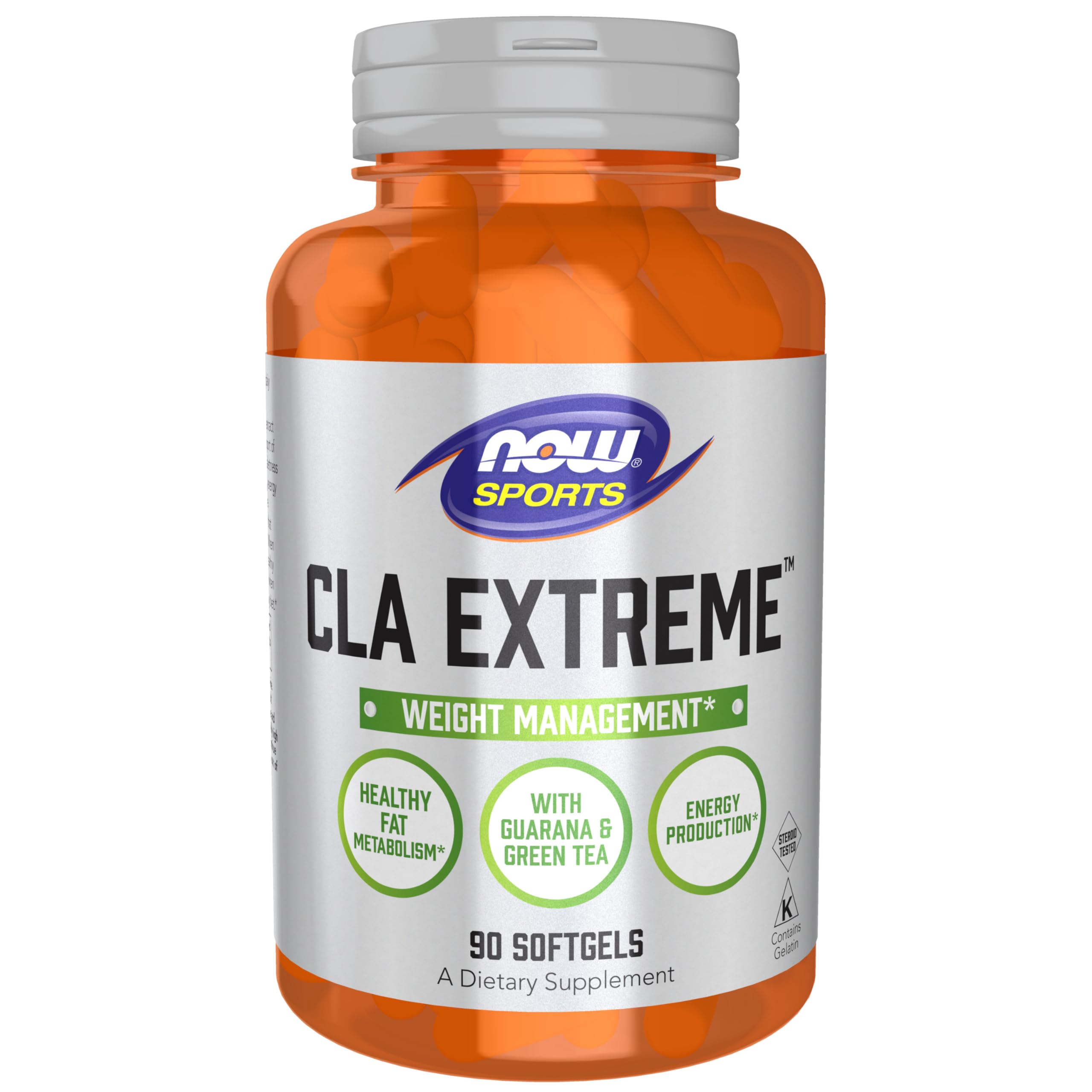 NOW Foods CLA Extreme Softgel Capsules 222g front view