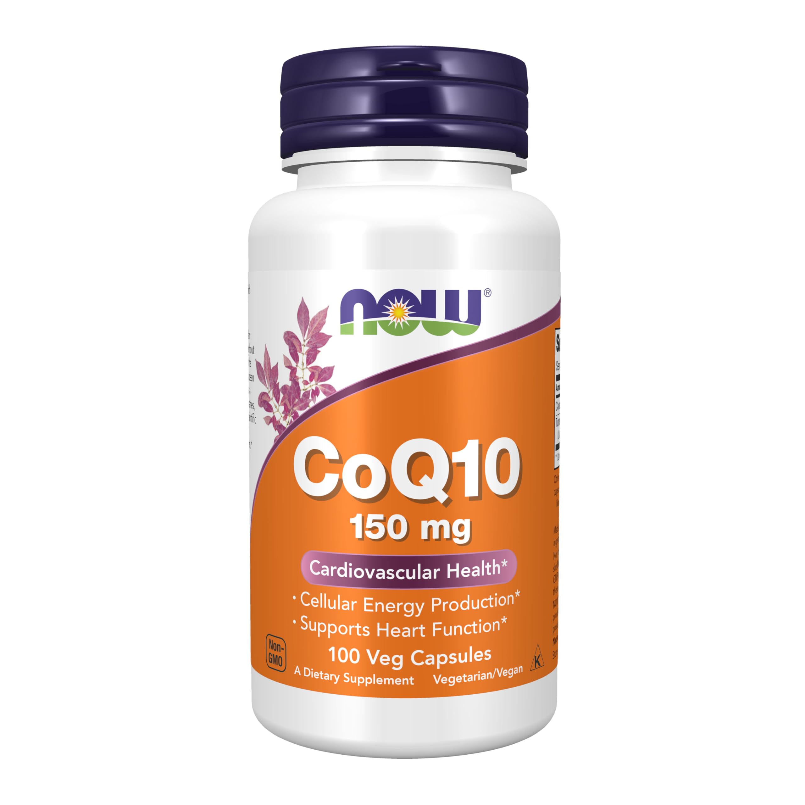 NOW Foods CoQ10 100mg capsules front view