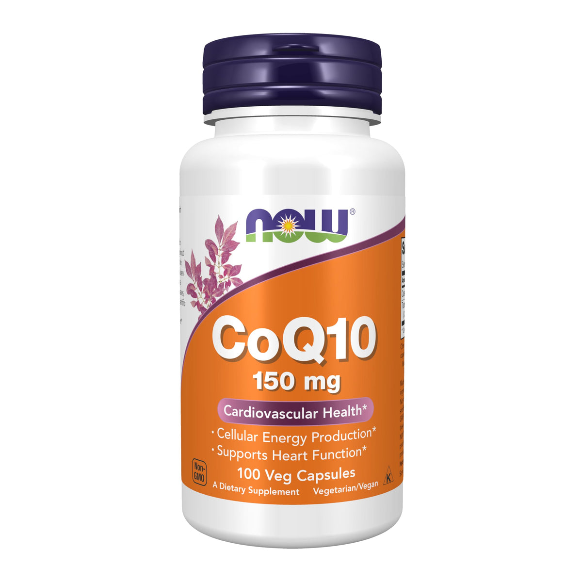NOW Foods CoQ10 100mg capsules front view