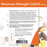 NOW Foods CoQ10 Maximum Strength 600mg supplement ingredients list