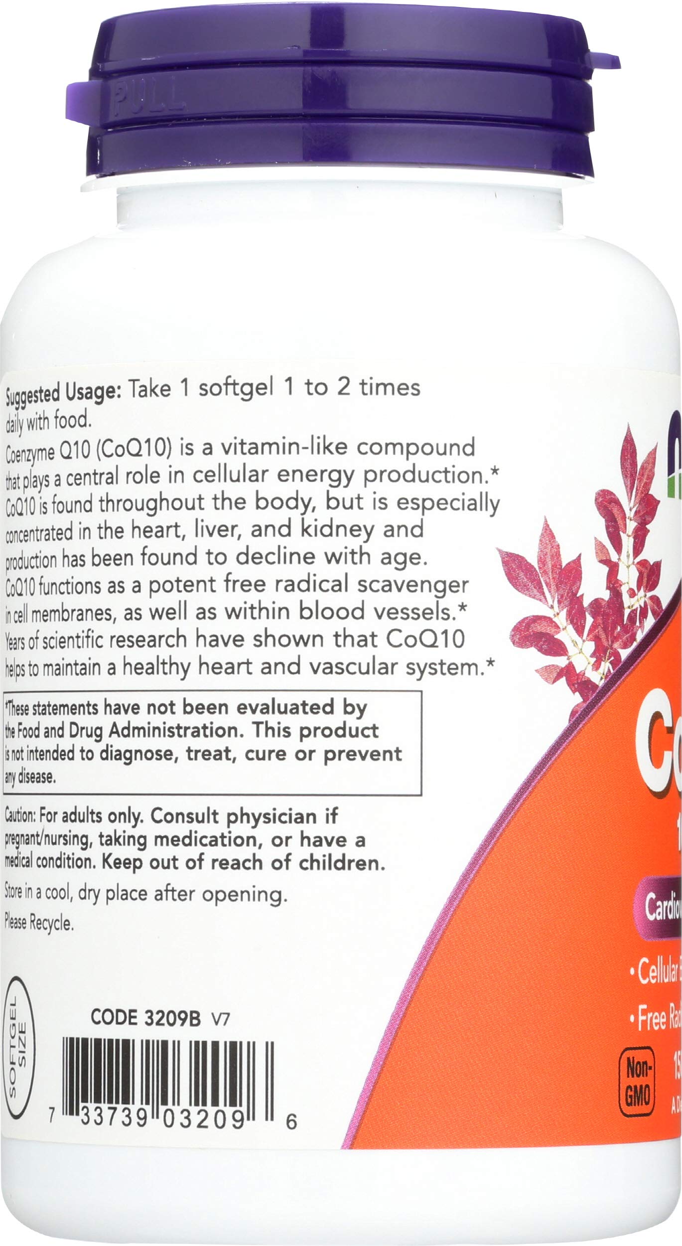NOW Foods CoQ10 Supplement two bottles displayed